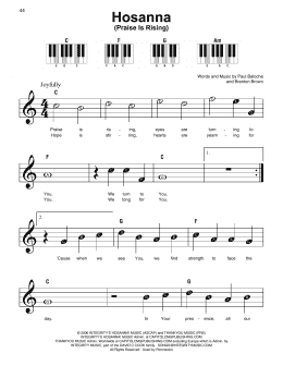 page one of Hosanna (Praise Is Rising) (Super Easy Piano)