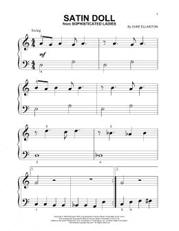 page one of Satin Doll (from Sophisticated Ladies) (Beginning Piano Solo)