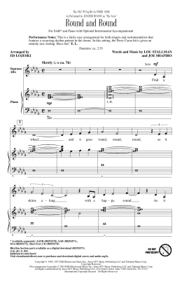 page one of Round And Round (from The Voice) (arr. Ed Lojeski) (SAB Choir)