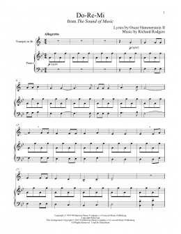 page one of Do-Re-Mi (from The Sound of Music) (Trumpet and Piano)
