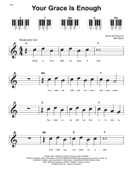 page one of Your Grace Is Enough (Super Easy Piano)