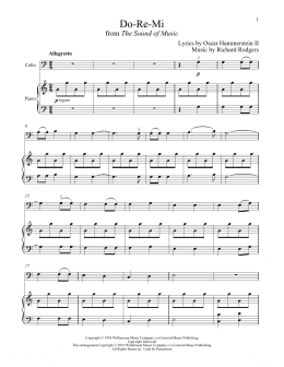 page one of Do-Re-Mi (from The Sound of Music) (Cello and Piano)