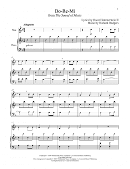 page one of Do-Re-Mi (from The Sound of Music) (Flute and Piano)