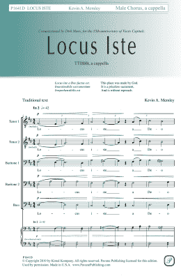 page one of Locus Iste (TTBB Choir)