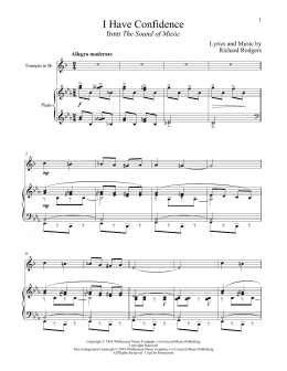 page one of I Have Confidence (from The Sound of Music) (Trumpet and Piano)