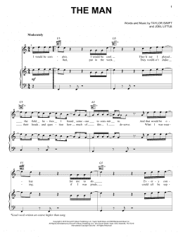 page one of The Man (Piano, Vocal & Guitar Chords (Right-Hand Melody))