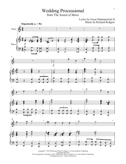 page one of Wedding Processional (from The Sound of Music) (Flute and Piano)
