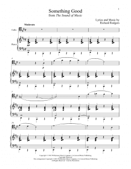 page one of Something Good (from The Sound of Music) (Cello and Piano)
