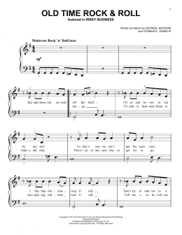 page one of Old Time Rock & Roll (from Risky Business) (Very Easy Piano)