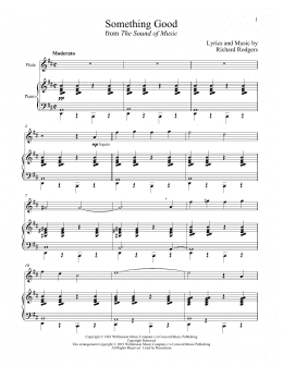 page one of Something Good (from The Sound of Music) (Flute and Piano)