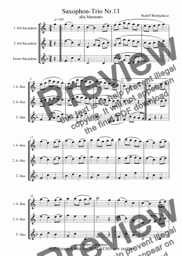 page one of Saxophon-Trio Nr.13