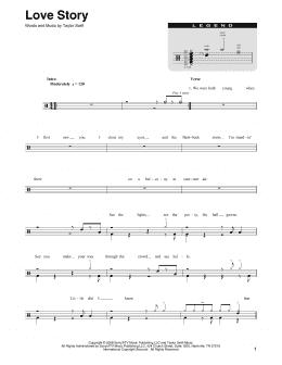 page one of Love Story (Drums Transcription)