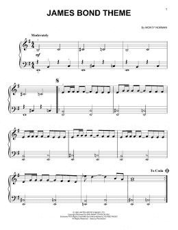 page one of James Bond Theme (Very Easy Piano)