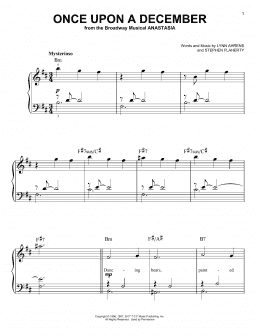 page one of Once Upon A December (from Anastasia) (Very Easy Piano)