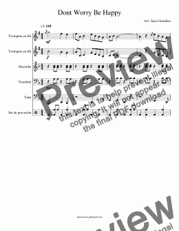 page one of Dont_Worry_Be_Happy-Partitura_y_Partes