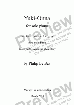page one of Yuki-Onna