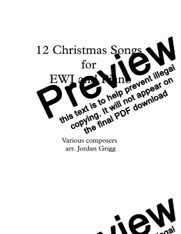 page one of 12 Christmas Songs for EWI and Piano - Score and parts