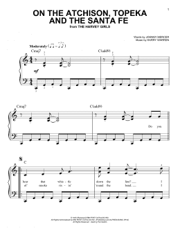 page one of On The Atchison, Topeka And The Santa Fe (Easy Piano)