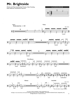page one of Mr. Brightside (Drum Chart)