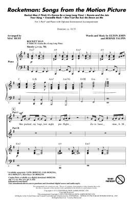 page one of Rocketman: Songs from the Motion Picture (arr. Mac Huff) (2-Part Choir)