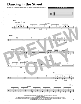 page one of Dancing In The Street (Drum Chart)