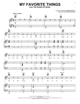 page one of My Favorite Things (from The Sound of Music) (Vocal Pro + Piano/Guitar)