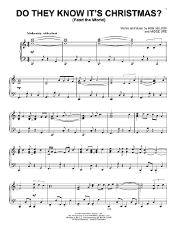 page one of Do They Know It's Christmas? (Feed The World) (Piano Solo)