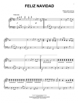 page one of Feliz Navidad (Piano Solo)