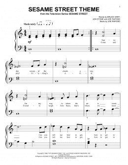 page one of Sesame Street Theme (Big Note Piano)