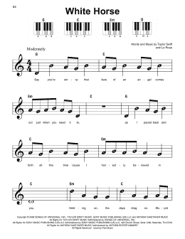 page one of White Horse (Super Easy Piano)