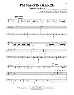 page one of I'm Martin Guerre (from Martin Guerre) (Piano & Vocal)