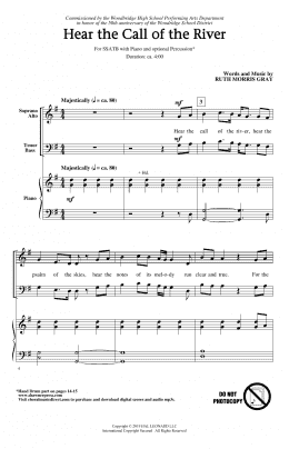 page one of Hear The Call Of The River (SATB Choir)
