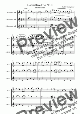 page one of Klarinetten-Trio Nr.13