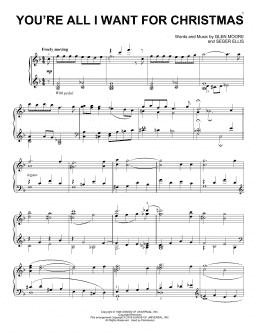 page one of You're All I Want For Christmas (Piano Solo)