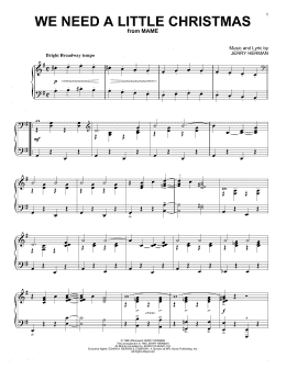 page one of We Need A Little Christmas (Piano Solo)