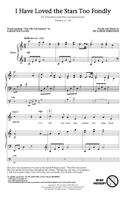 page one of I Have Loved The Stars Too Fondly (3-Part Mixed Choir)