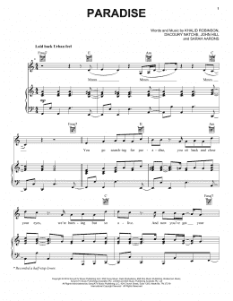 page one of Paradise (Piano, Vocal & Guitar Chords (Right-Hand Melody))