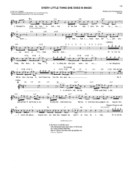 page one of Every Little Thing She Does Is Magic (Lead Sheet / Fake Book)
