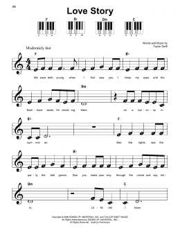 page one of Love Story (Super Easy Piano)