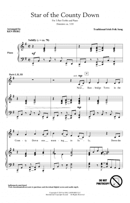 page one of Star Of The County Down (arr. Ken Berg) (2-Part Choir)