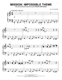 page one of Mission: Impossible Theme (Big Note Piano)