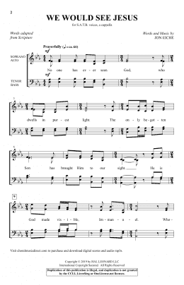 page one of We Would See Jesus (SATB Choir)