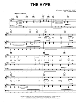 page one of The Hype (Piano, Vocal & Guitar Chords (Right-Hand Melody))