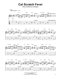 page one of Cat Scratch Fever (Guitar Tab (Single Guitar))