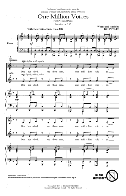 page one of One Million Voices (SATB Choir)