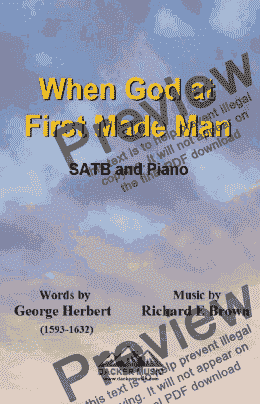 page one of When God at First Made Man - SATB