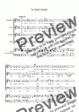 page one of In Dulci Jubilo - Choir