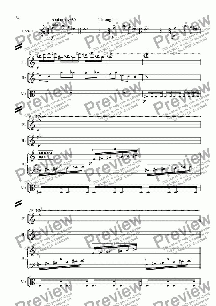 page one of The Ballad of Steam 2nd movement