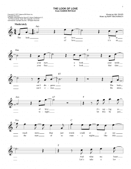 page one of The Look Of Love (Easy Lead Sheet / Fake Book)