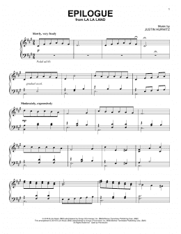 page one of Epilogue (from La La Land) (Piano Solo)